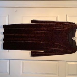 Leopard print Coldwater creek size 16 velvet dress